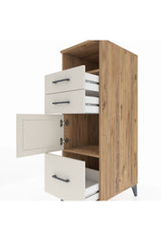 Kronos Dolap 2 Raflı 3 Çekmeceli Tek Kapaklı 44x59x134 - S82M006V7C