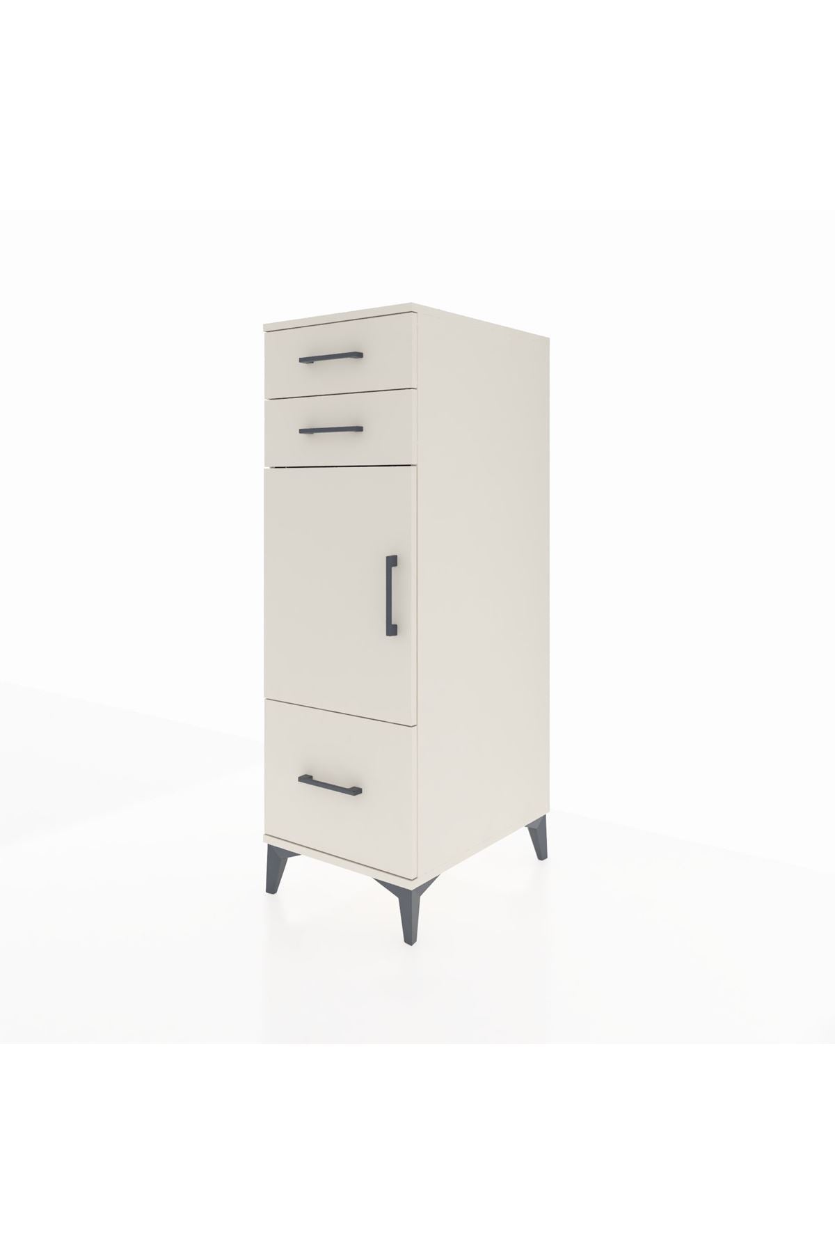 Kronos Dolap 2 Raflı 3 Çekmeceli Tek Kapaklı 44x59x134 - S82M007V1C
