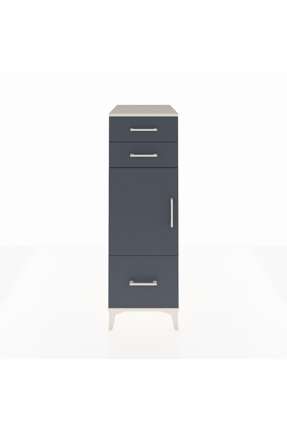Kronos Dolap 2 Raflı 3 Çekmeceli Tek Kapaklı 44x59x134 - S82M007V2C