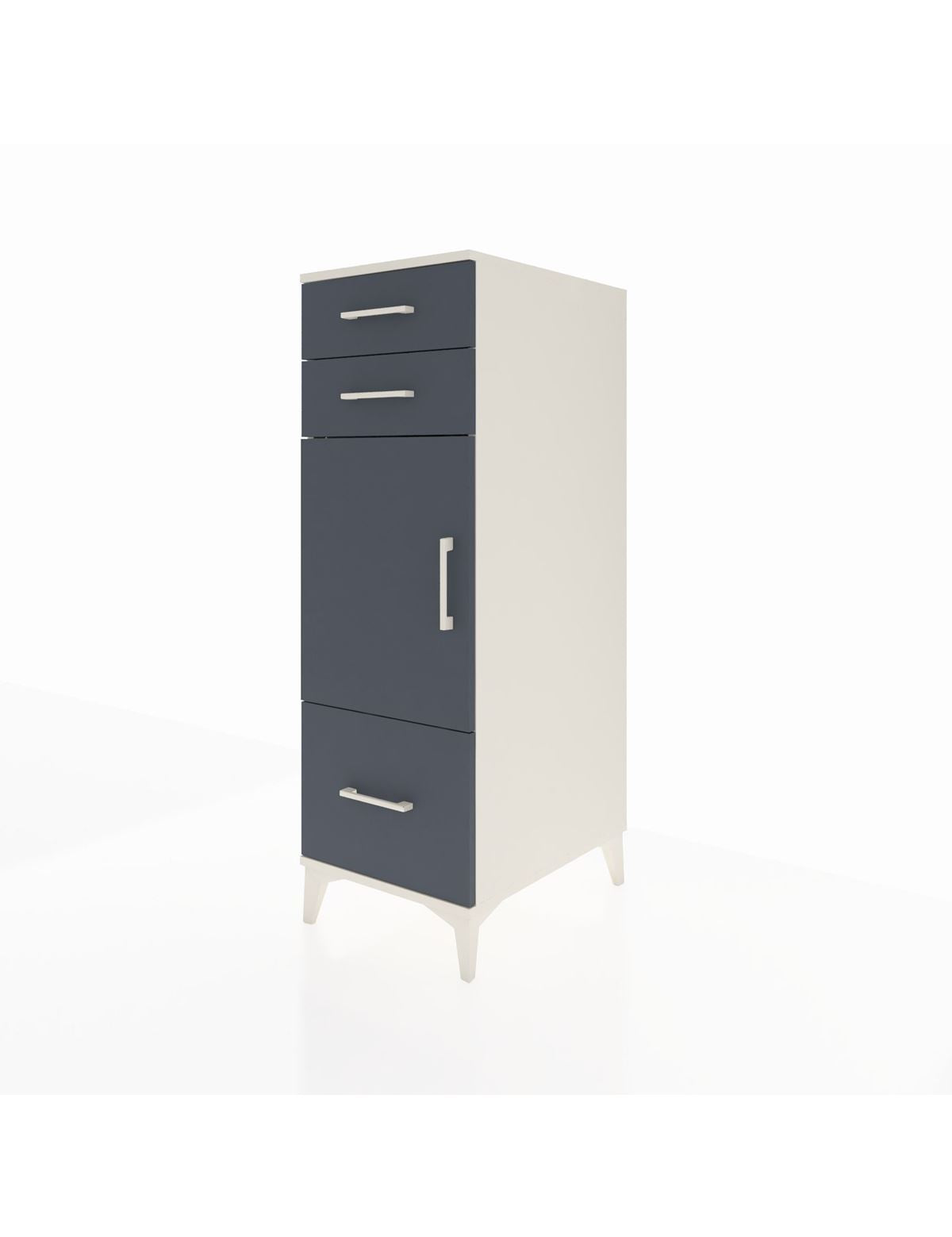 Kronos Dolap 2 Raflı 3 Çekmeceli Tek Kapaklı 44x59x134 - S82M007V2C