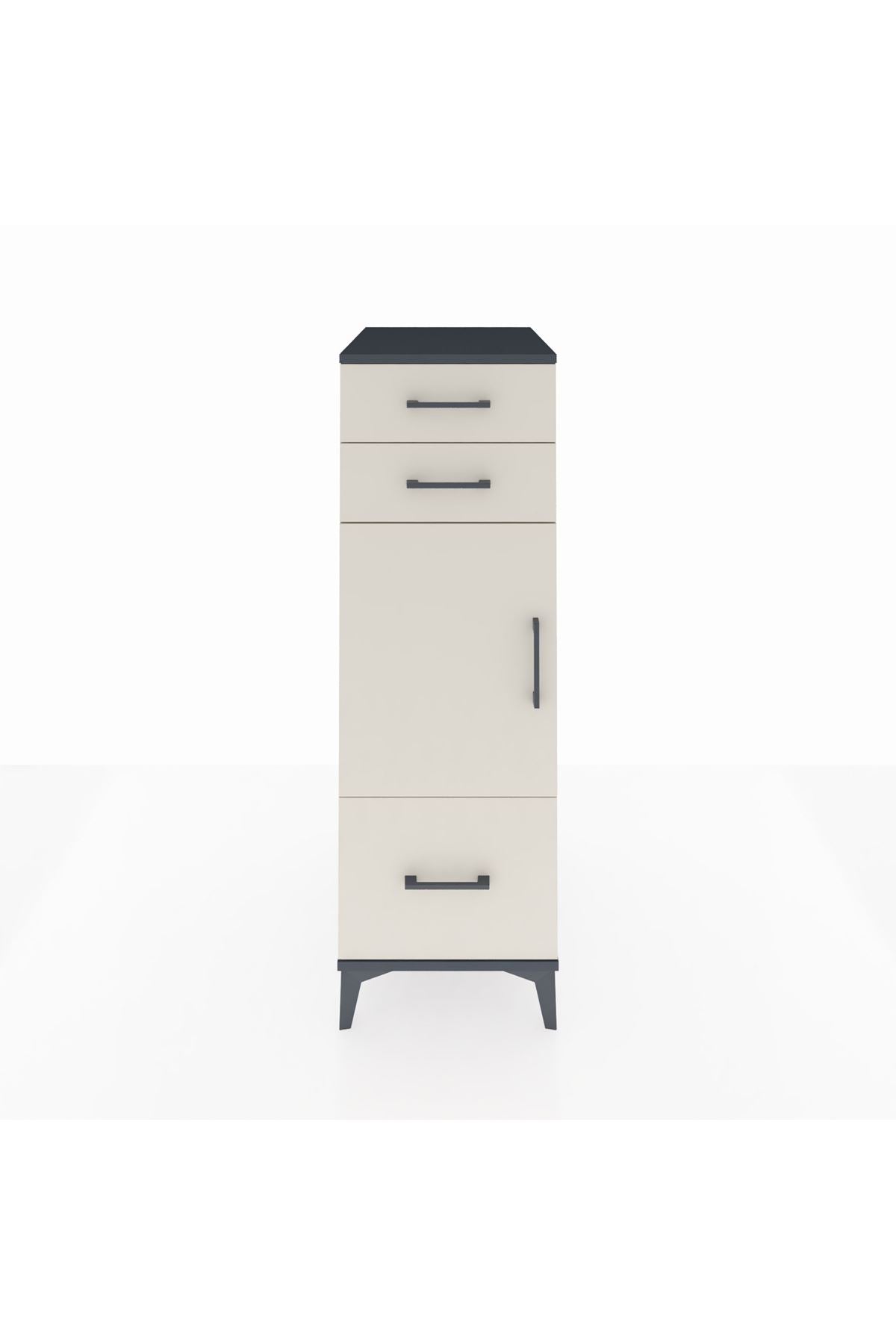 Kronos Dolap 2 Raflı 3 Çekmeceli Tek Kapaklı 44x59x134 - S82M007V4C