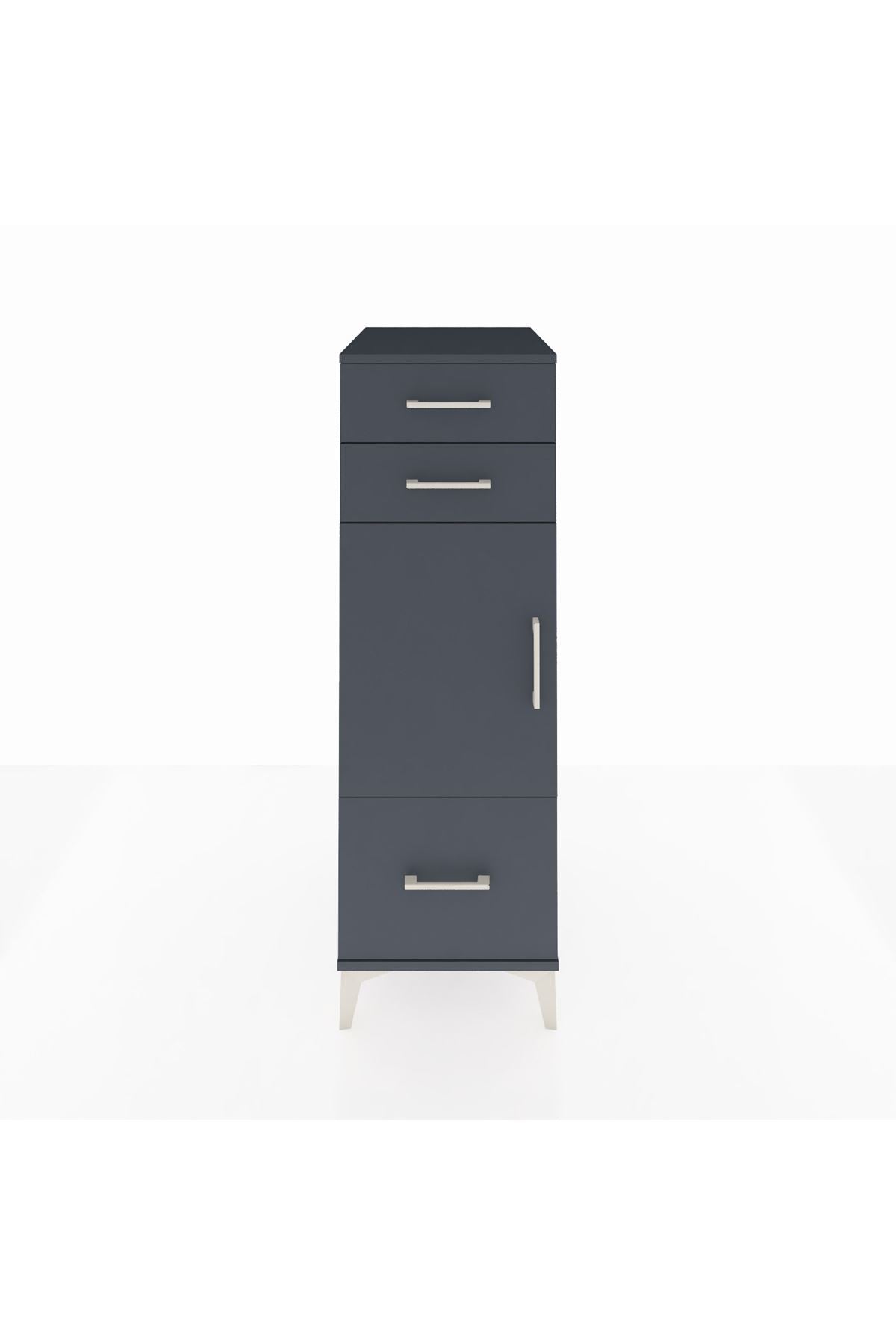 Kronos Dolap 2 Raflı 3 Çekmeceli Tek Kapaklı 44x59x134 - S82M007V5C