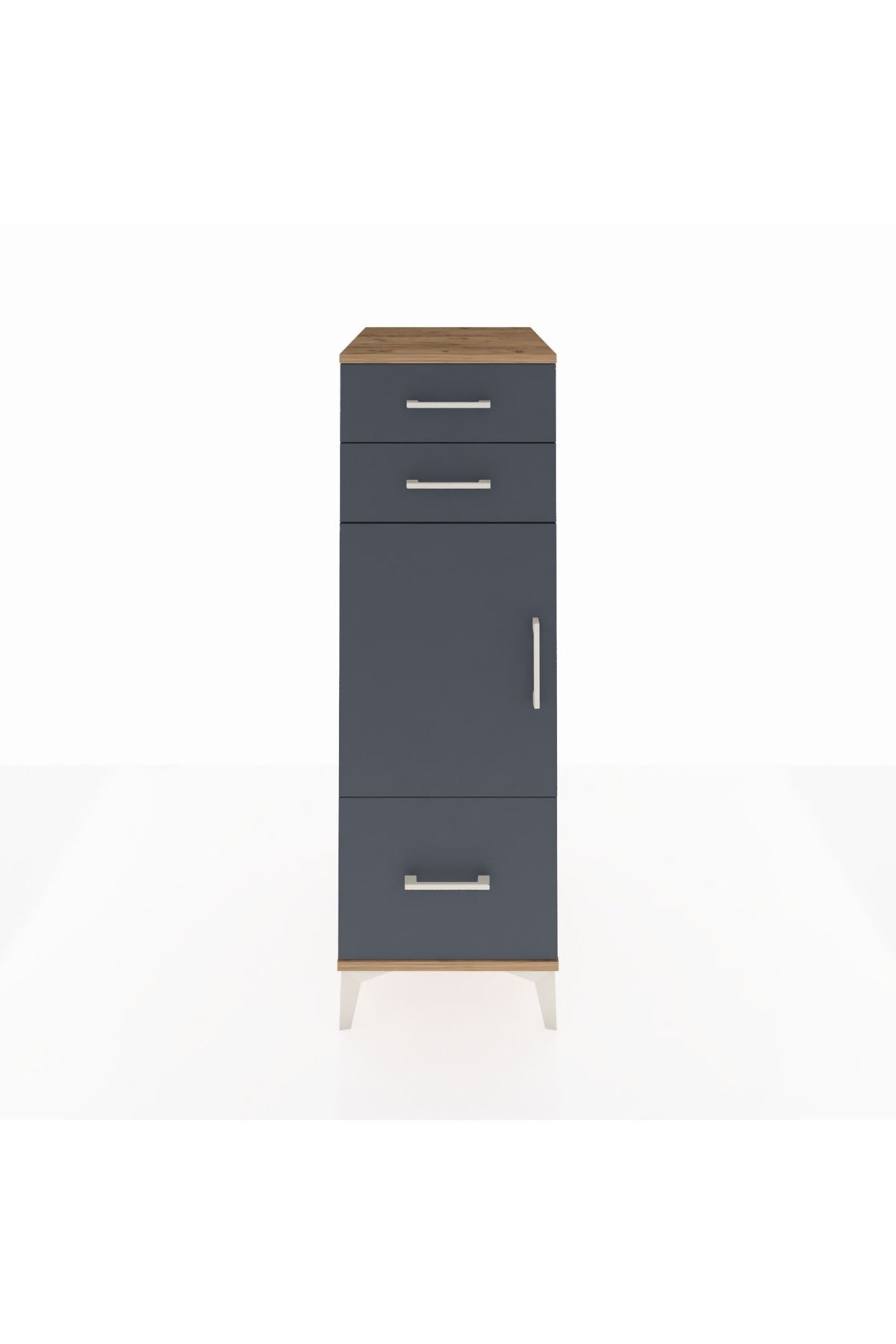 Kronos Dolap 2 Raflı 3 Çekmeceli Tek Kapaklı 44x59x134 - S82M007V8C