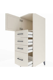 Kronos Dolap Tek Raflı 4 Çekmeceli Tek Kapaklı 44x59x134 - S82M008V1C