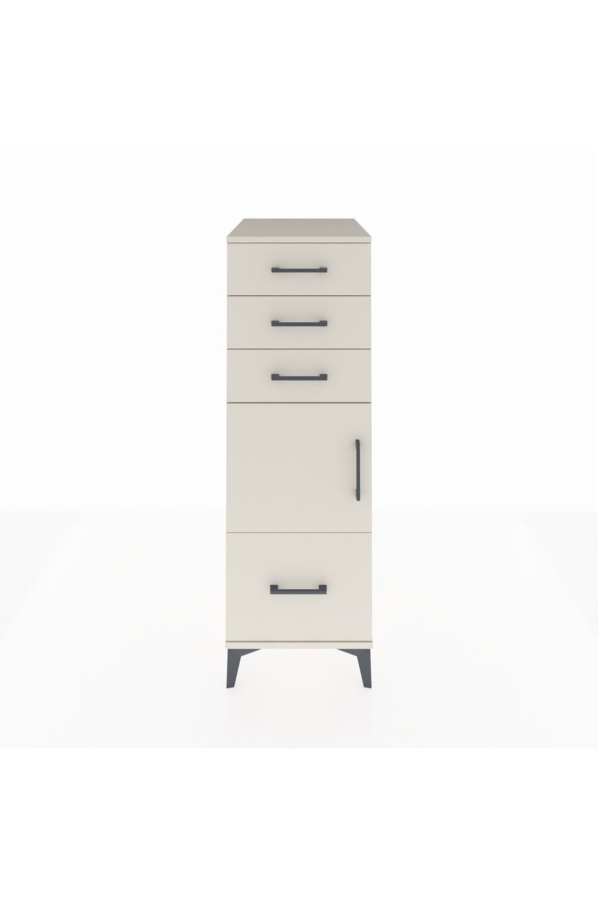 Kronos Dolap Tek Raflı 3 Çekmeceli Tek Kapaklı 44x59x134 - S82M009V1C