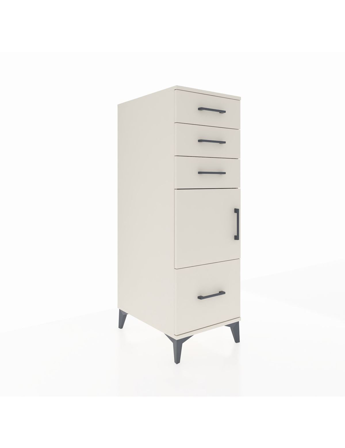 Kronos Dolap Tek Raflı 3 Çekmeceli Tek Kapaklı 44x59x134 - S82M009V1C
