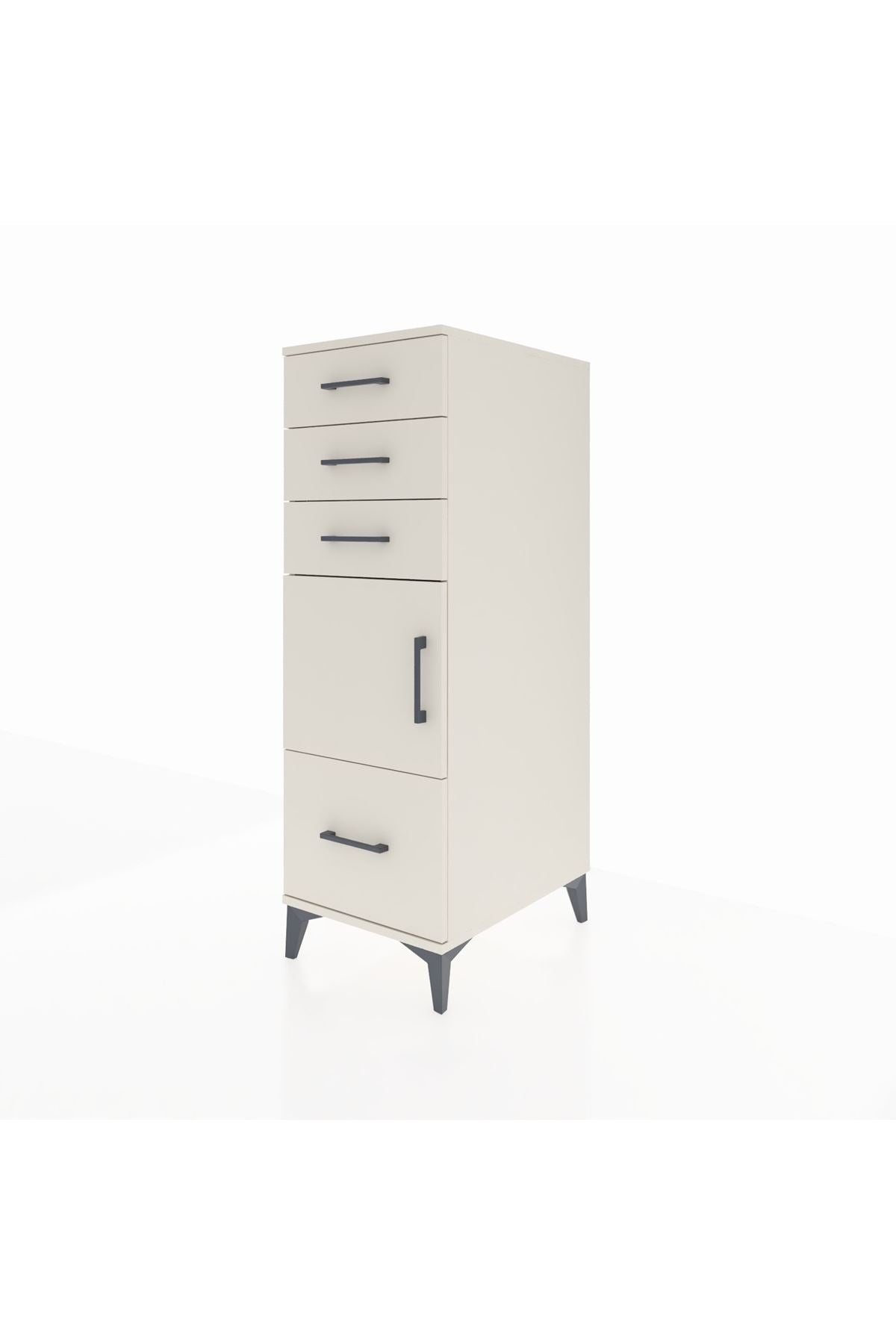 Kronos Dolap Tek Raflı 3 Çekmeceli Tek Kapaklı 44x59x134 - S82M009V1C