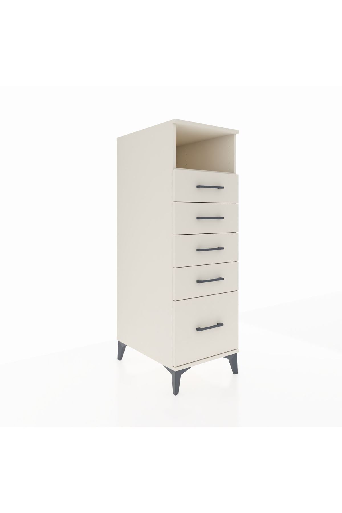 Kronos Dolap Tek Raflı 5 Çekmeceli 44x59x134 - S82M010V1C