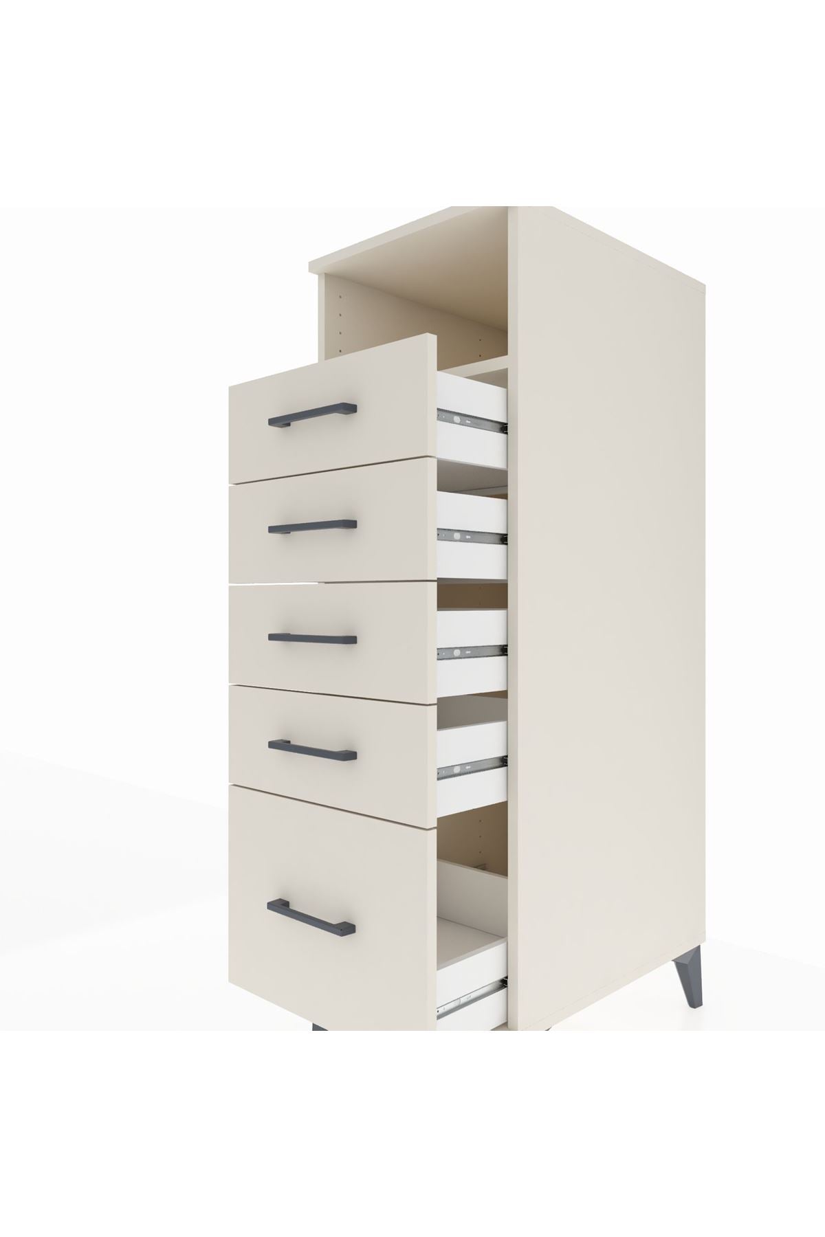 Kronos Dolap Tek Raflı 5 Çekmeceli 44x59x134 - S82M010V1C