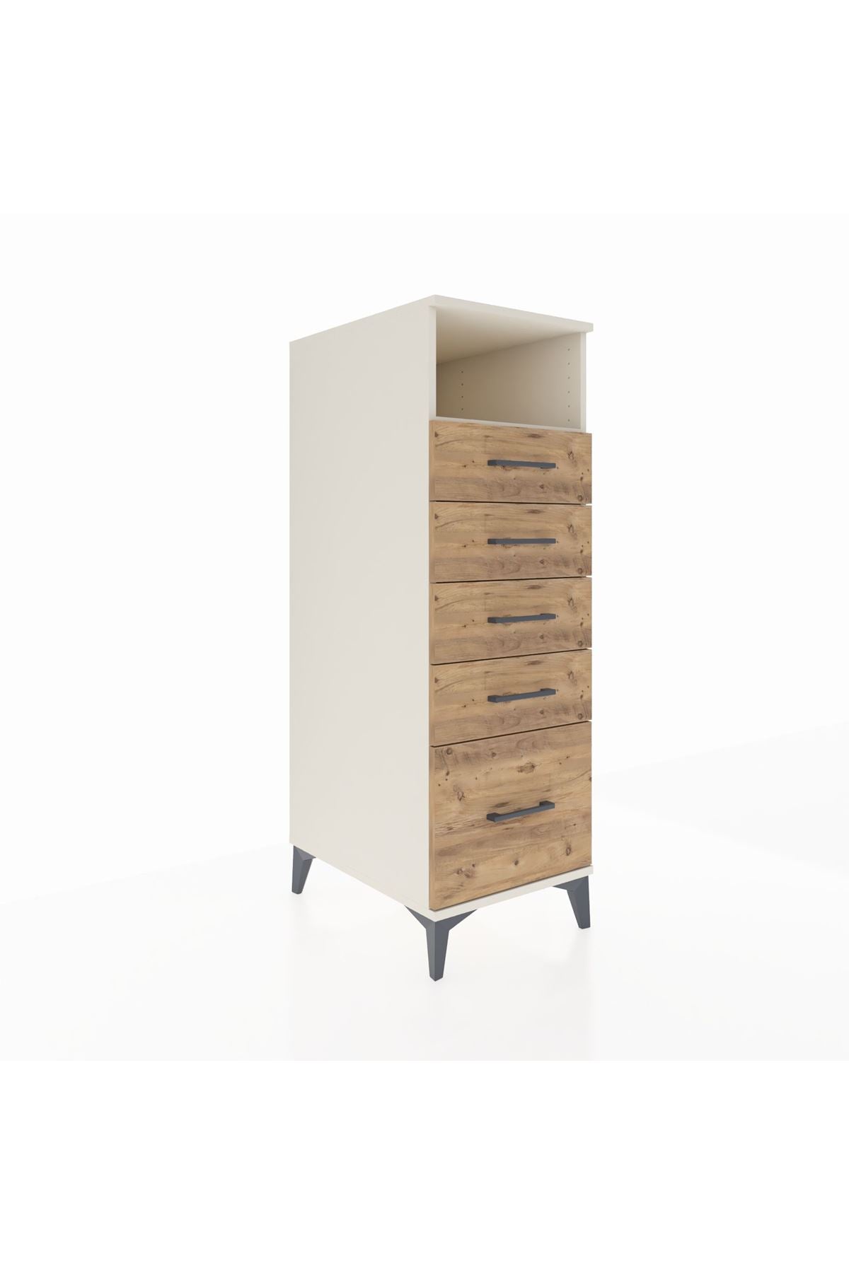 Kronos Dolap Tek Raflı 5 Çekmeceli 44x59x134 - S82M010V3C
