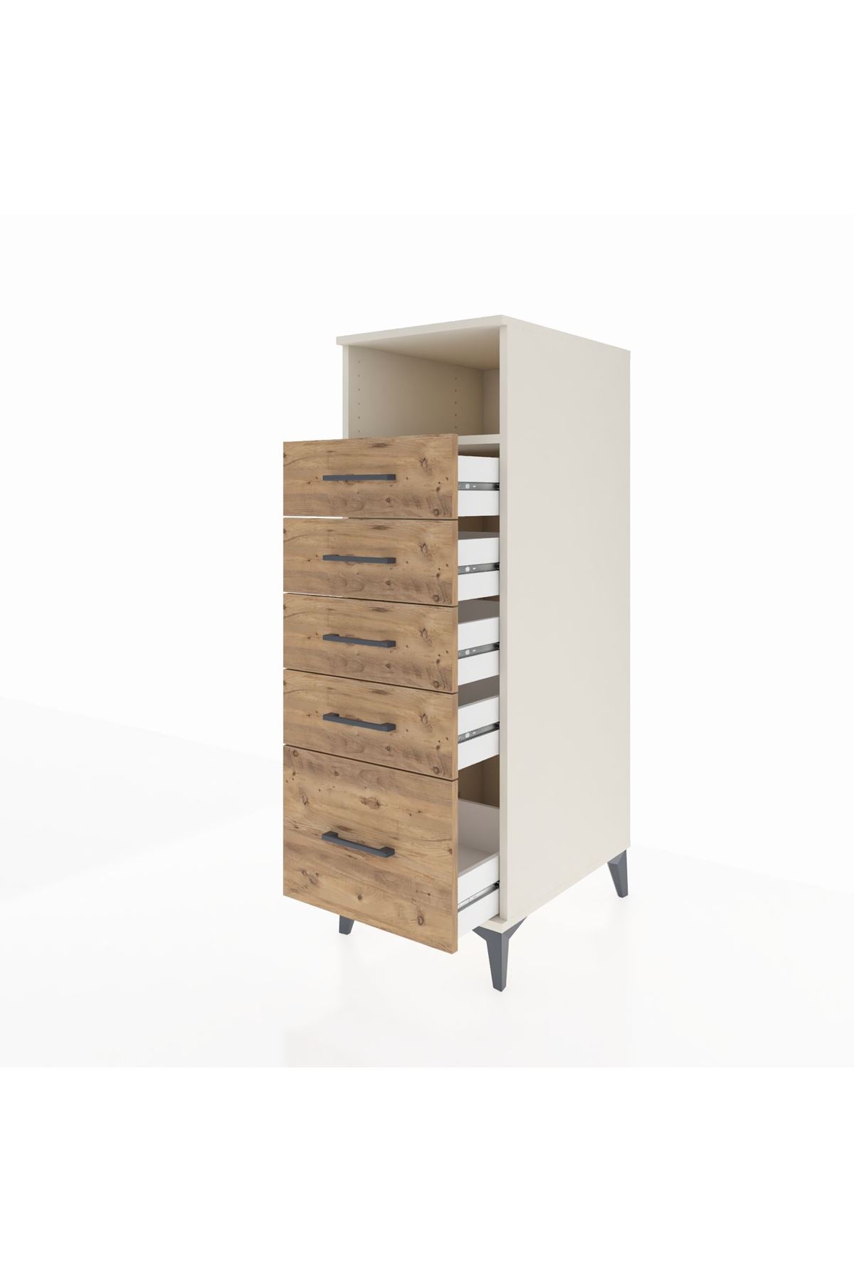 Kronos Dolap Tek Raflı 5 Çekmeceli 44x59x134 - S82M010V3C