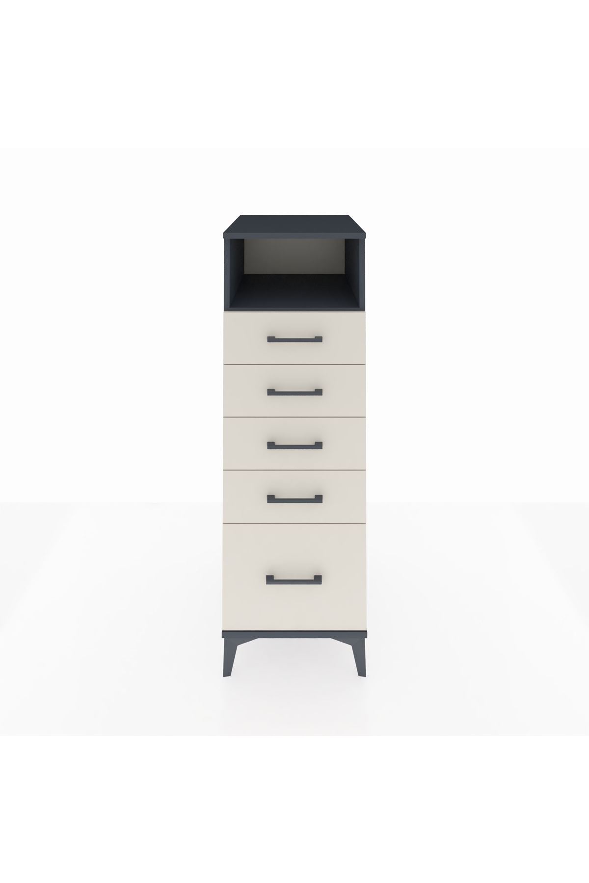 Kronos Dolap Tek Raflı 5 Çekmeceli 44x59x134 - S82M010V4C