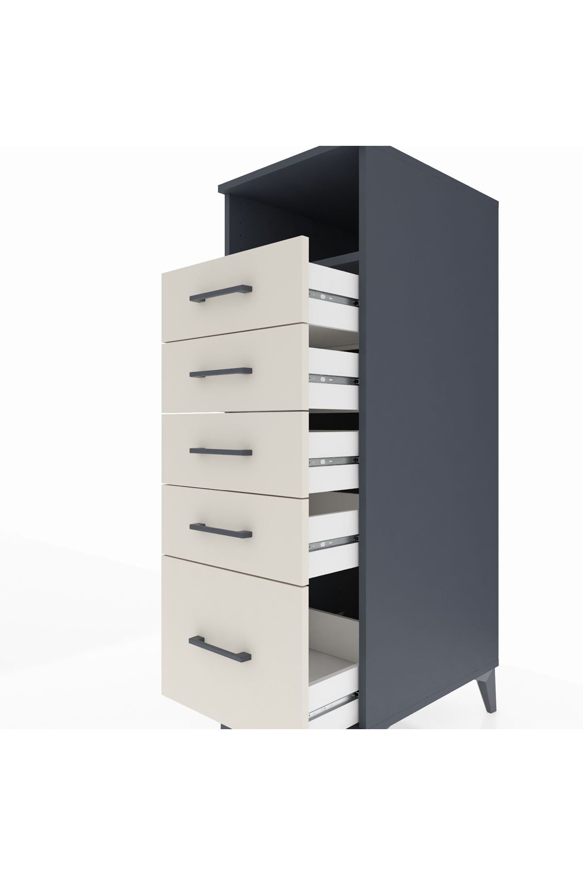 Kronos Dolap Tek Raflı 5 Çekmeceli 44x59x134 - S82M010V4C