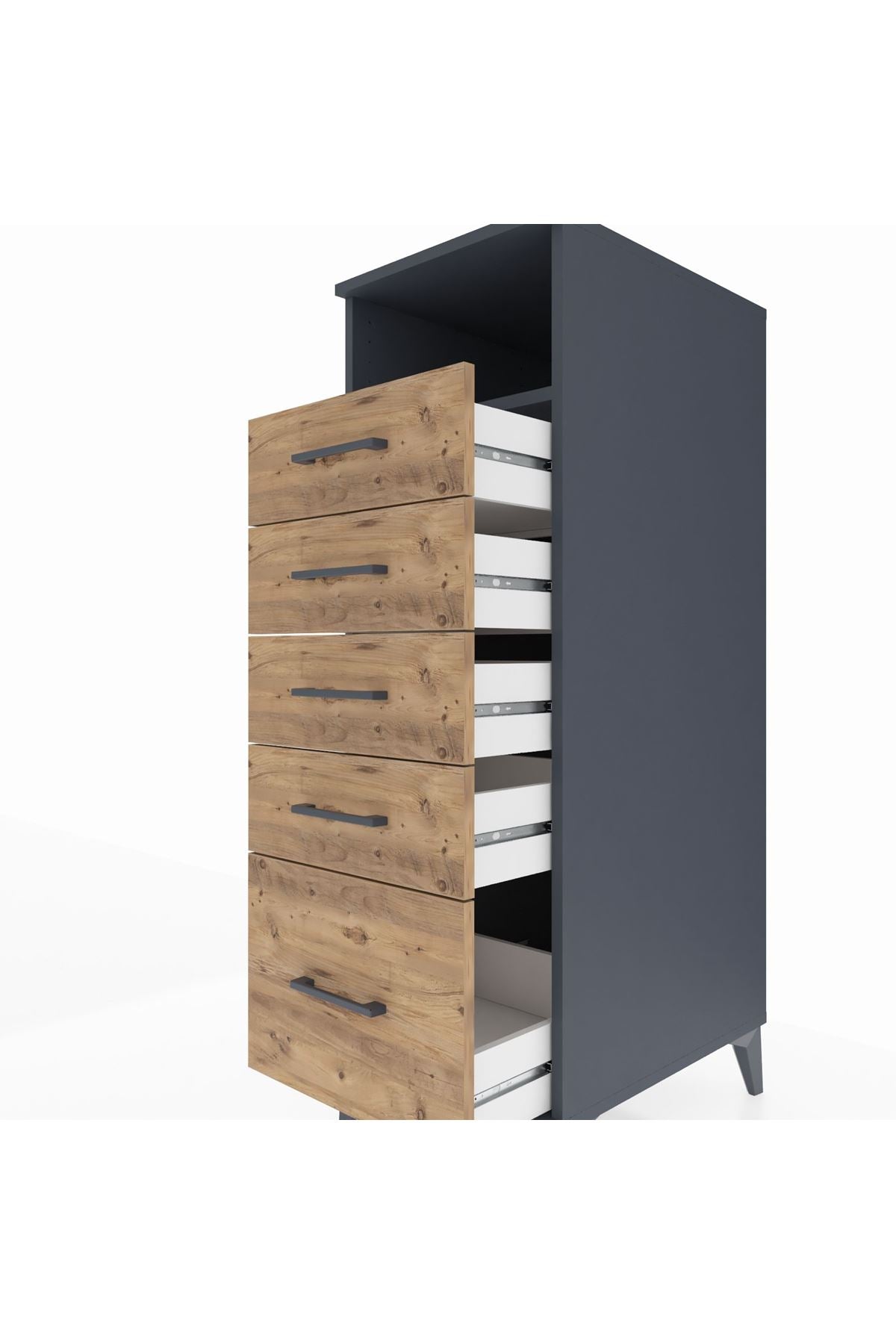 Kronos Dolap Tek Raflı 5 Çekmeceli 44x59x134 - S82M010V6C