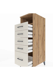 Kronos Dolap Tek Raflı 5 Çekmeceli 44x59x134 - S82M010V7C