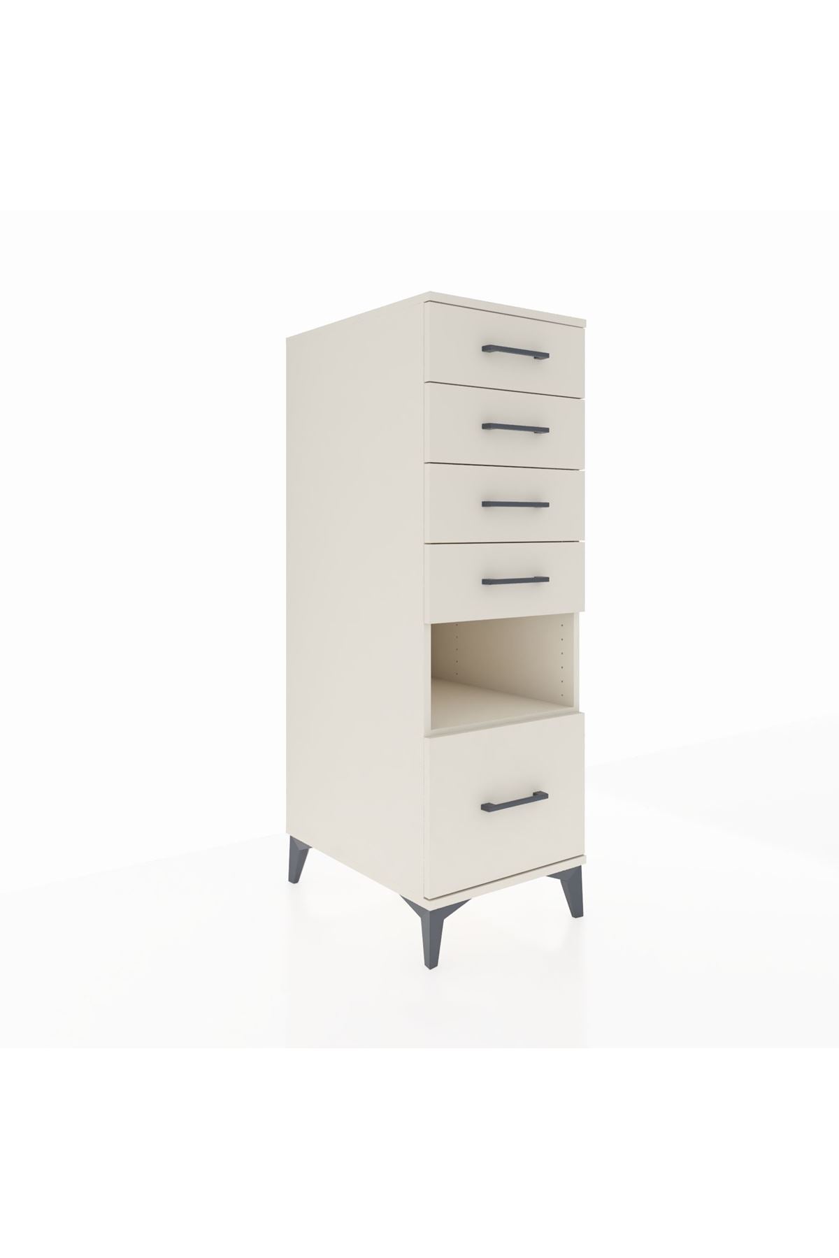 Kronos Dolap Tek Raflı 5 Çekmeceli 44x59x134 - S82M011V1C