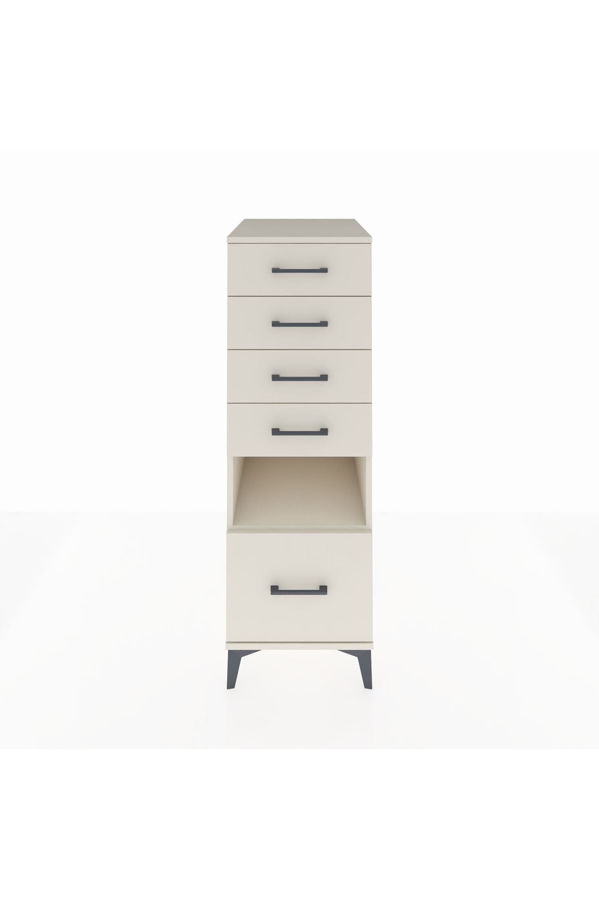 Kronos Dolap Tek Raflı 5 Çekmeceli 44x59x134 - S82M011V1C