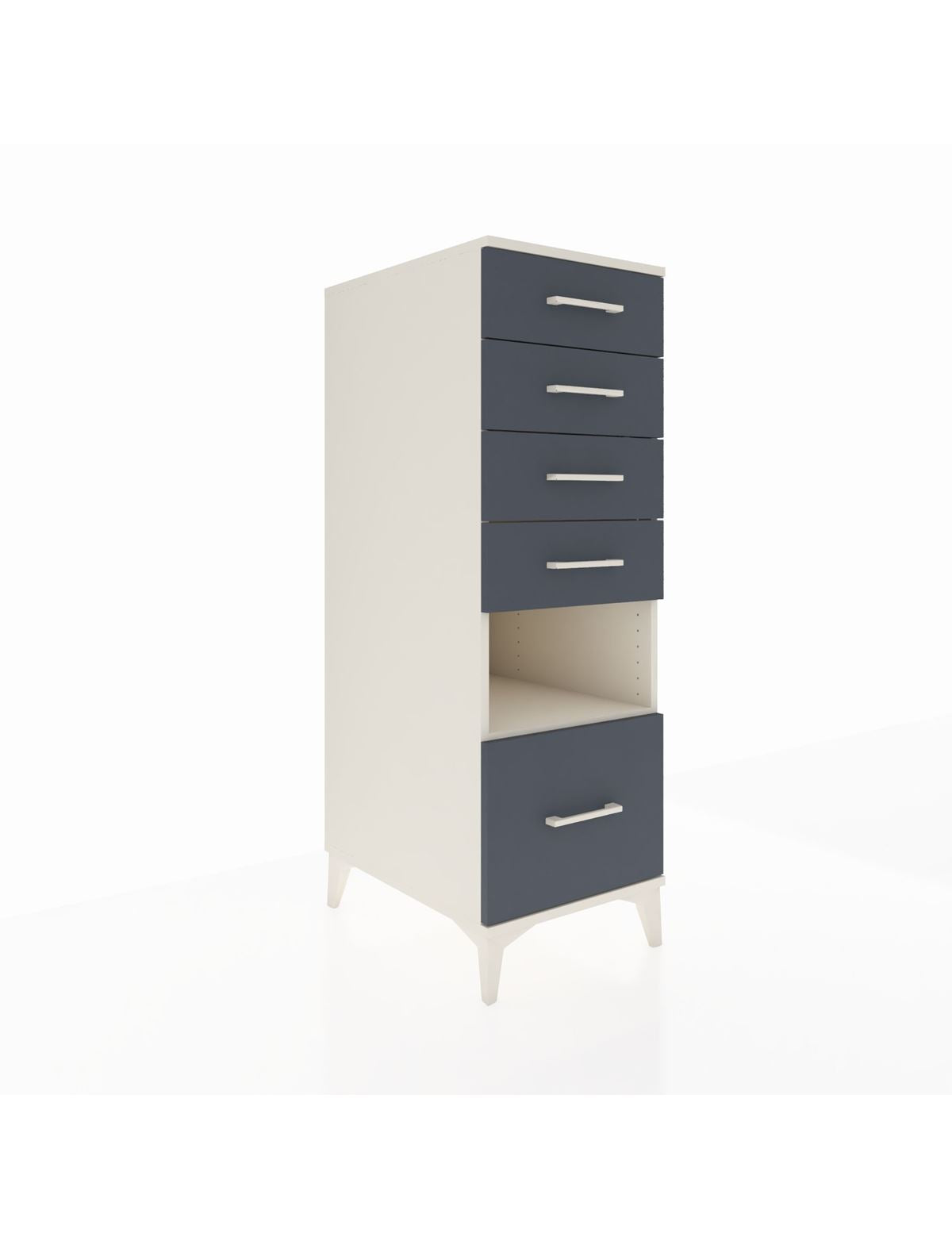 Kronos Dolap Tek Raflı 5 Çekmeceli 44x59x134 - S82M011V2C