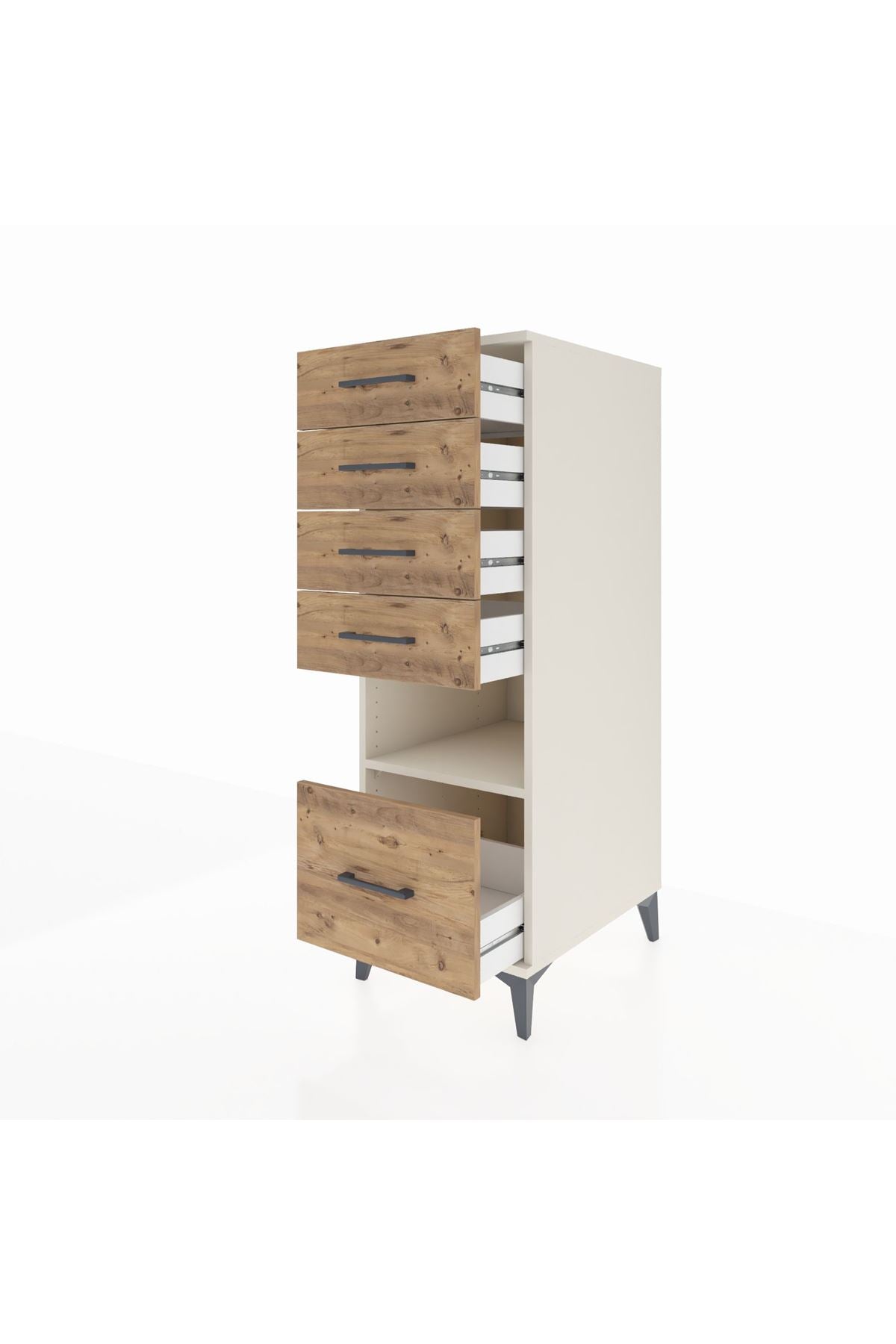 Kronos Dolap Tek Raflı 5 Çekmeceli 44x59x134 - S82M011V3C