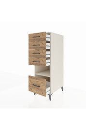 Kronos Dolap Tek Raflı 5 Çekmeceli 44x59x134 - S82M011V3C