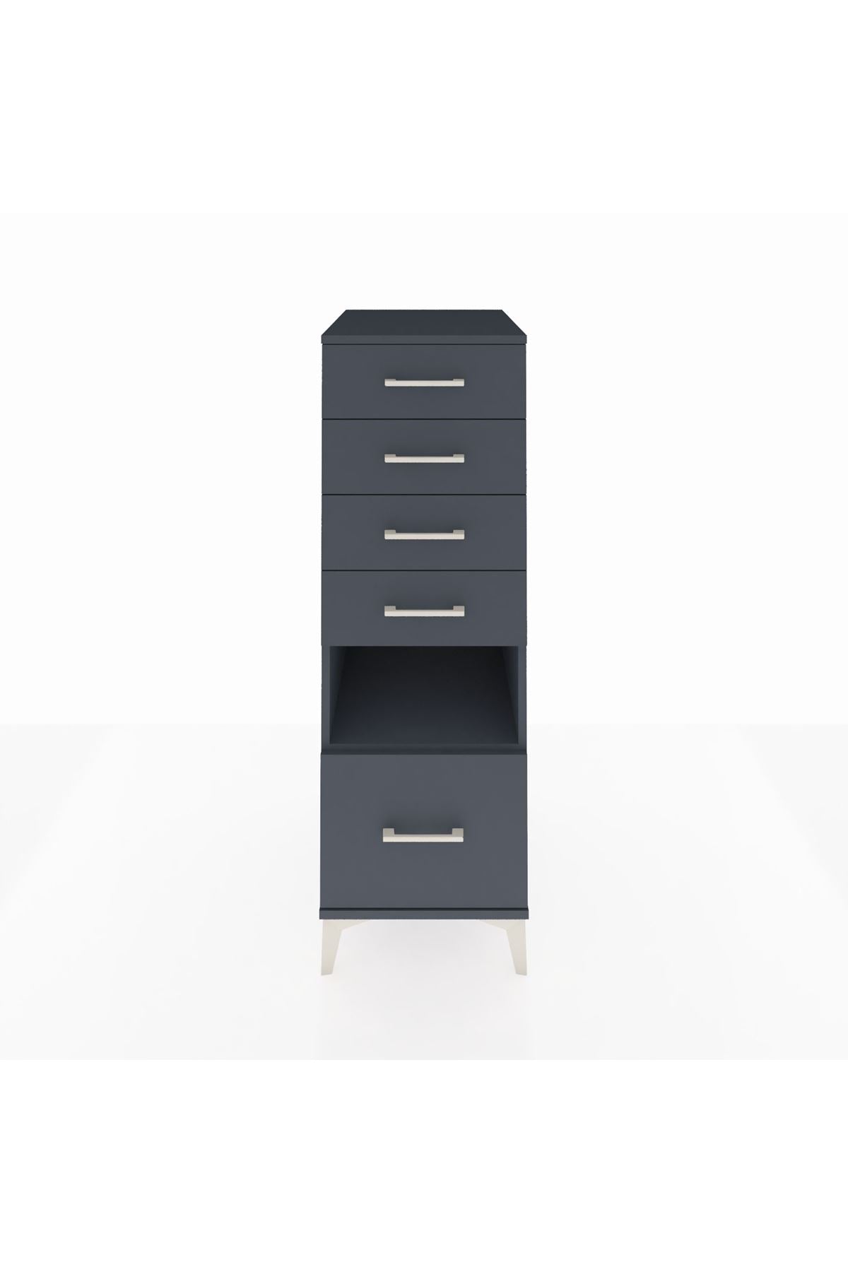 Kronos Dolap Tek Raflı 5 Çekmeceli 44x59x134 - S82M011V5C