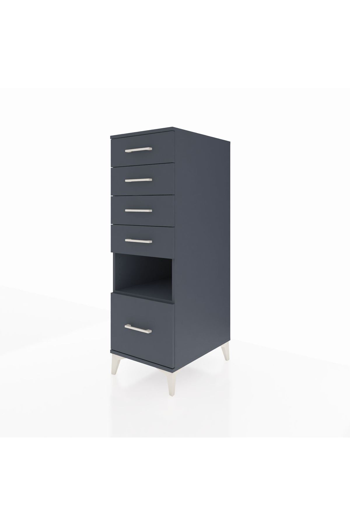 Kronos Dolap Tek Raflı 5 Çekmeceli 44x59x134 - S82M011V5C