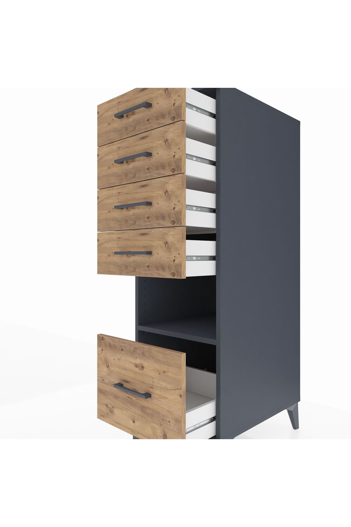 Kronos Dolap Tek Raflı 5 Çekmeceli 44x59x134 - S82M011V6C