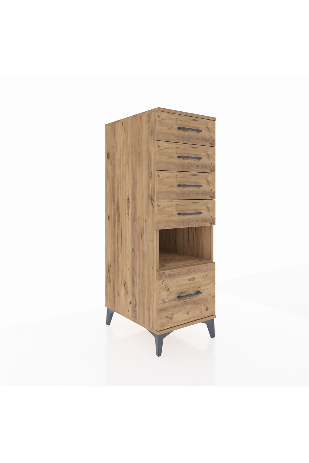 Kronos Dolap Tek Raflı 5 Çekmeceli 44x59x134 - S82M011V9C