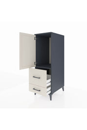 Kronos Dolap Tek Raflı 2 Çekmeceli Tek Kapaklı 44x59x134 - S82M012V4C