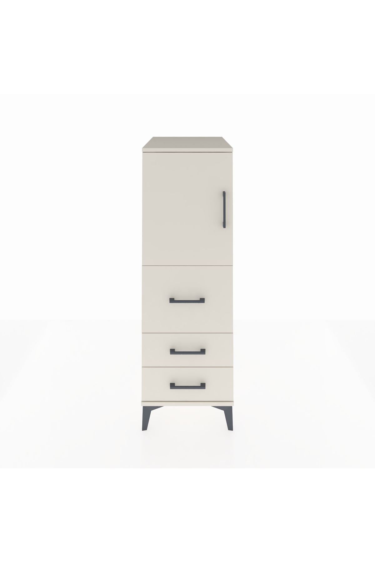 Kronos Dolap Tek Raflı 3 Çekmeceli Tek Kapaklı 44x59x134 - S82M013V1C