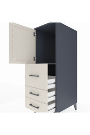 Kronos Dolap Tek Raflı 3 Çekmeceli Tek Kapaklı 44x59x134 - S82M013V4C