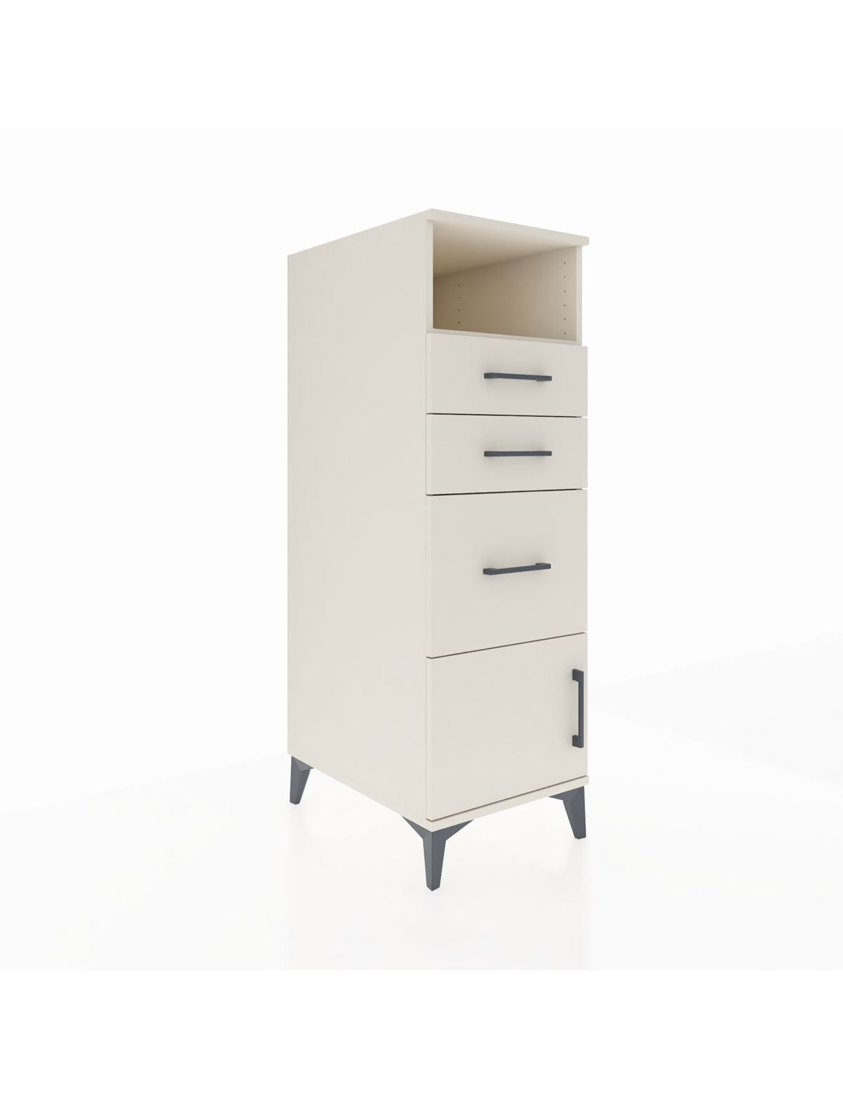 Kronos Dolap Tek Raflı 3 Çekmeceli Tek Kapaklı 44x59x134 - S82M014V1C