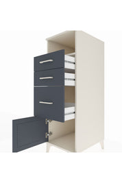 Kronos Dolap Tek Raflı 3 Çekmeceli Tek Kapaklı 44x59x134 - S82M014V2C