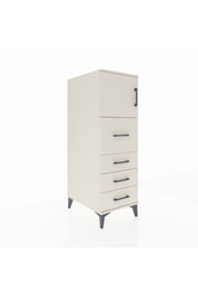 Kronos Dolap Tek Raflı 4 Çekmeceli Tek Kapaklı 44x59x134 - S82M015V1C
