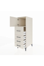 Kronos Dolap Tek Raflı 4 Çekmeceli Tek Kapaklı 44x59x134 - S82M015V1C