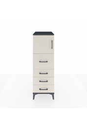 Kronos Dolap Tek Raflı 4 Çekmeceli Tek Kapaklı 44x59x134 - S82M015V4C