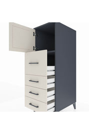 Kronos Dolap Tek Raflı 4 Çekmeceli Tek Kapaklı 44x59x134 - S82M015V4C