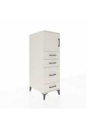 Kronos Dolap Tek Raflı 4 Çekmeceli Tek Kapaklı 44x59x134 - S82M017V1C