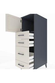 Kronos Dolap Tek Raflı 4 Çekmeceli Tek Kapaklı 44x59x134 - S82M017V4C