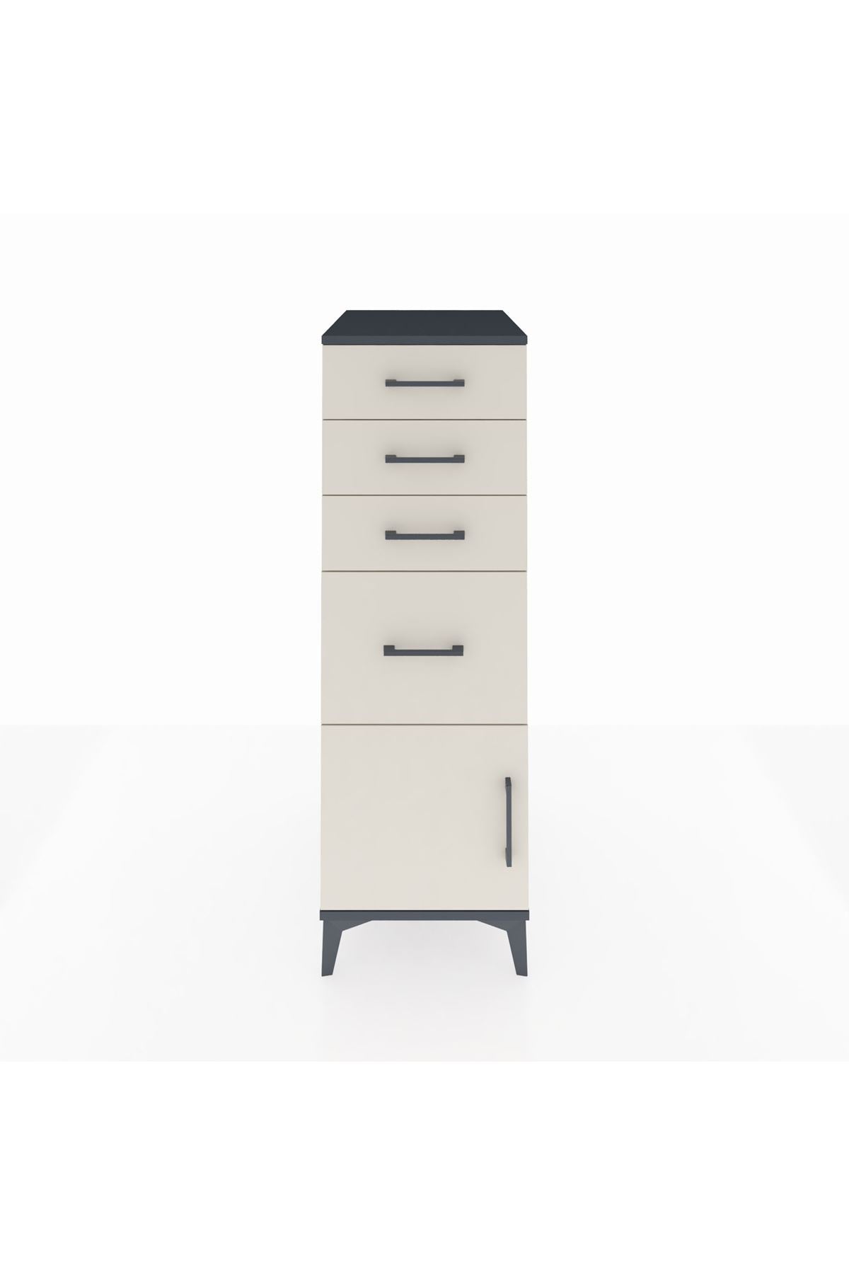 Kronos Dolap 4 Çekmeceli Tek Kapaklı 44x59x134 - S82M018V4C