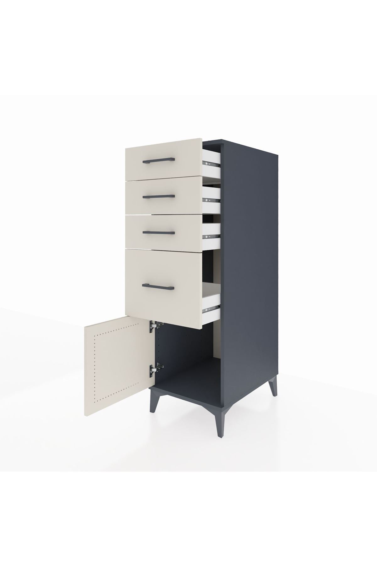 Kronos Dolap 4 Çekmeceli Tek Kapaklı 44x59x134 - S82M018V4C