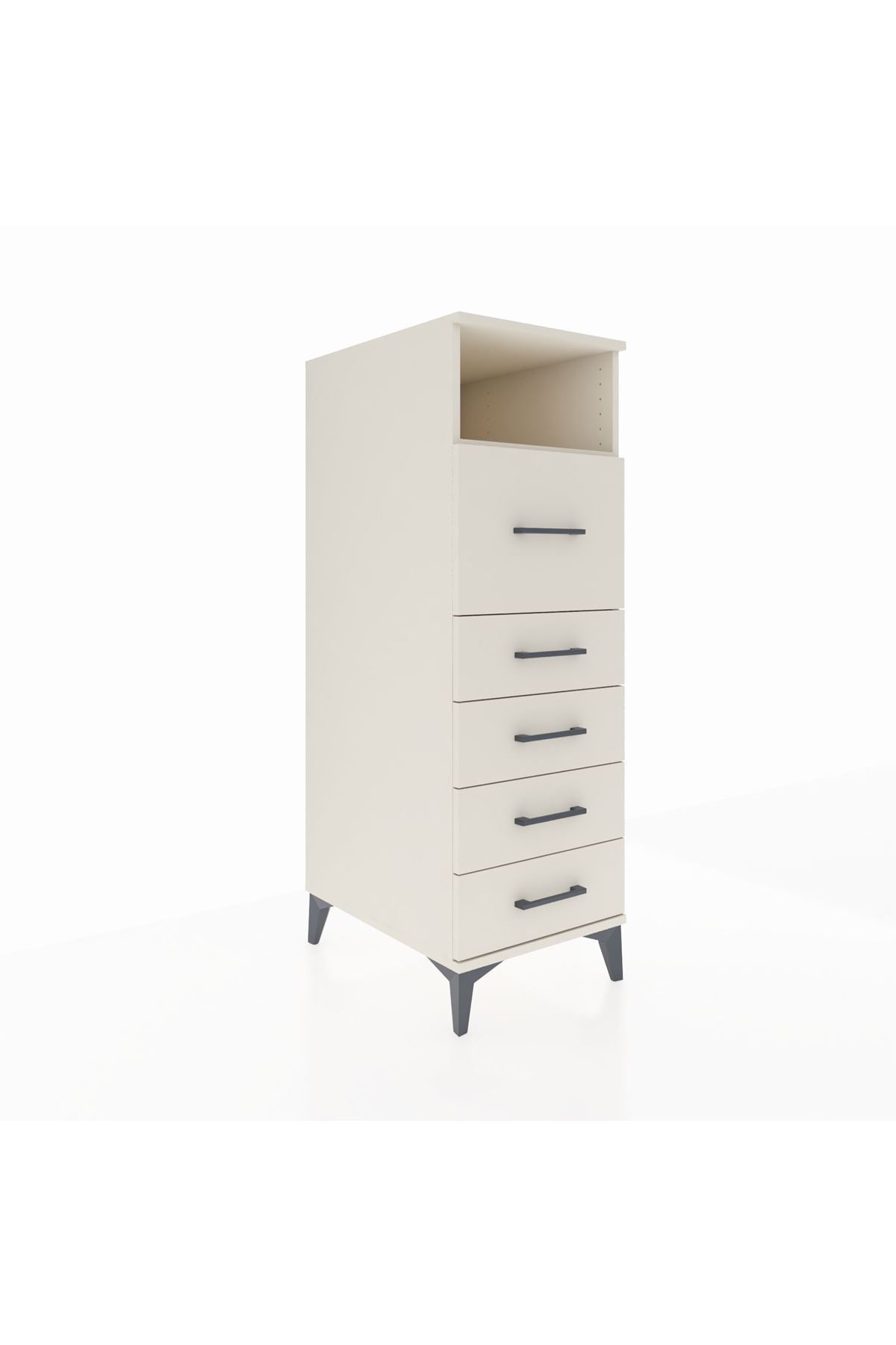 Kronos Dolap Tek Raflı 5 Çekmeceli 44x59x134 - S82M019V1C