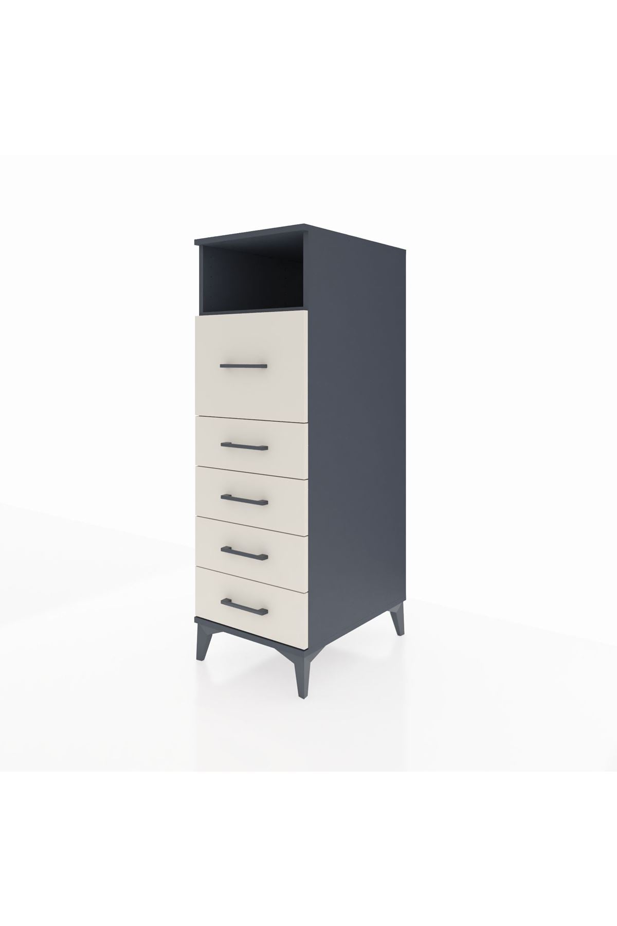 Kronos Dolap Tek Raflı 5 Çekmeceli 44x59x134 - S82M019V4C