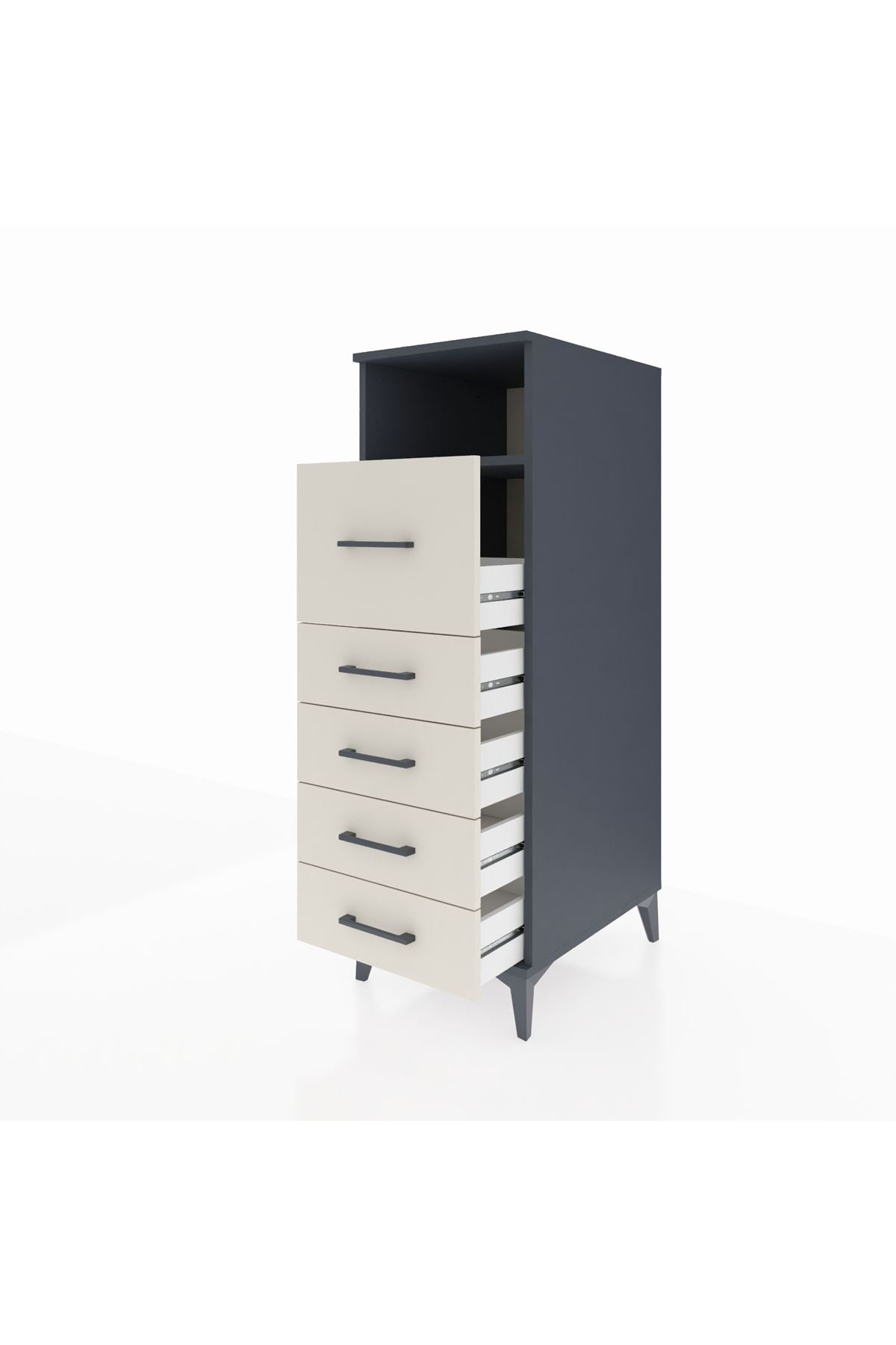 Kronos Dolap Tek Raflı 5 Çekmeceli 44x59x134 - S82M019V4C
