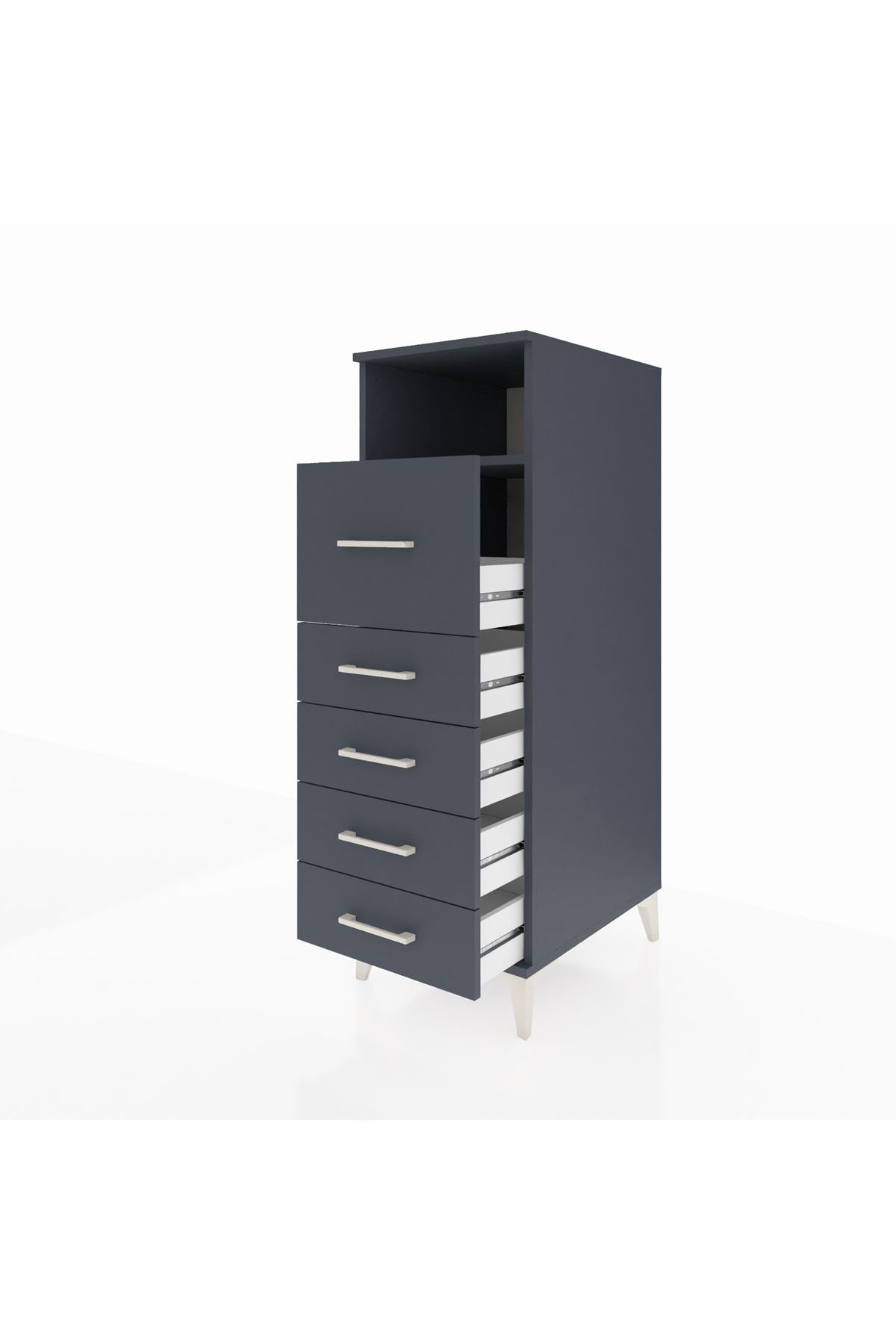 Kronos Dolap Tek Raflı 5 Çekmeceli 44x59x134 - S82M019V5C