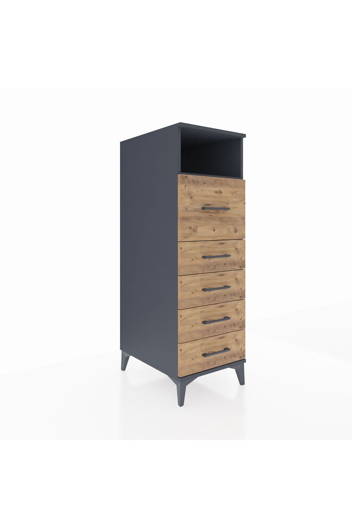 Kronos Dolap Tek Raflı 5 Çekmeceli 44x59x134 - S82M019V6C