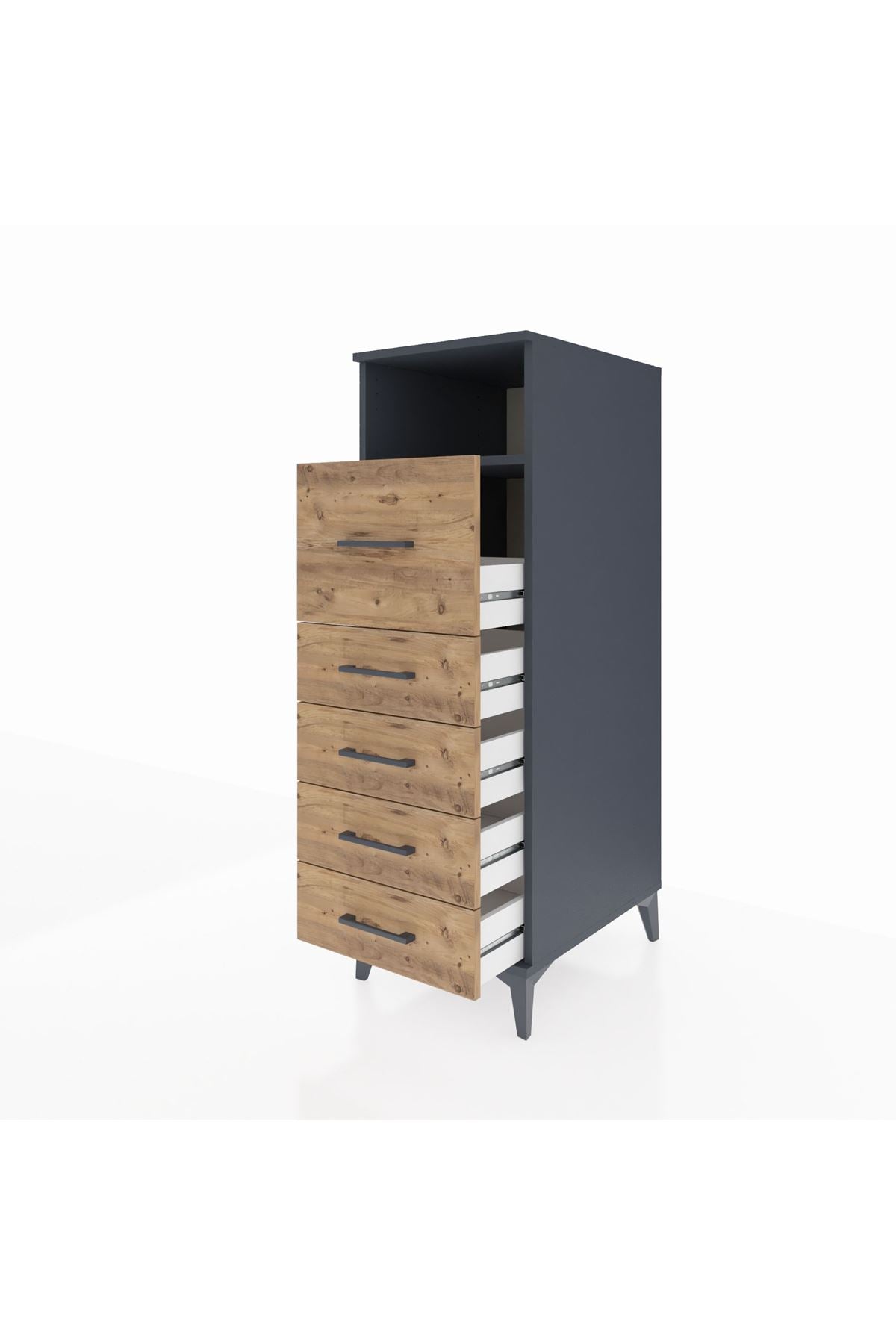 Kronos Dolap Tek Raflı 5 Çekmeceli 44x59x134 - S82M019V6C