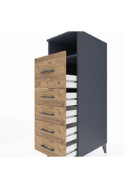 Kronos Dolap Tek Raflı 5 Çekmeceli 44x59x134 - S82M019V6C