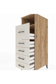 Kronos Dolap Tek Raflı 5 Çekmeceli 44x59x134 - S82M019V7C