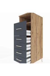 Kronos Dolap Tek Raflı 5 Çekmeceli 44x59x134 - S82M019V8C